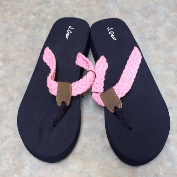 J. Crew flip flops (sz 9) - Picture 1 of 8